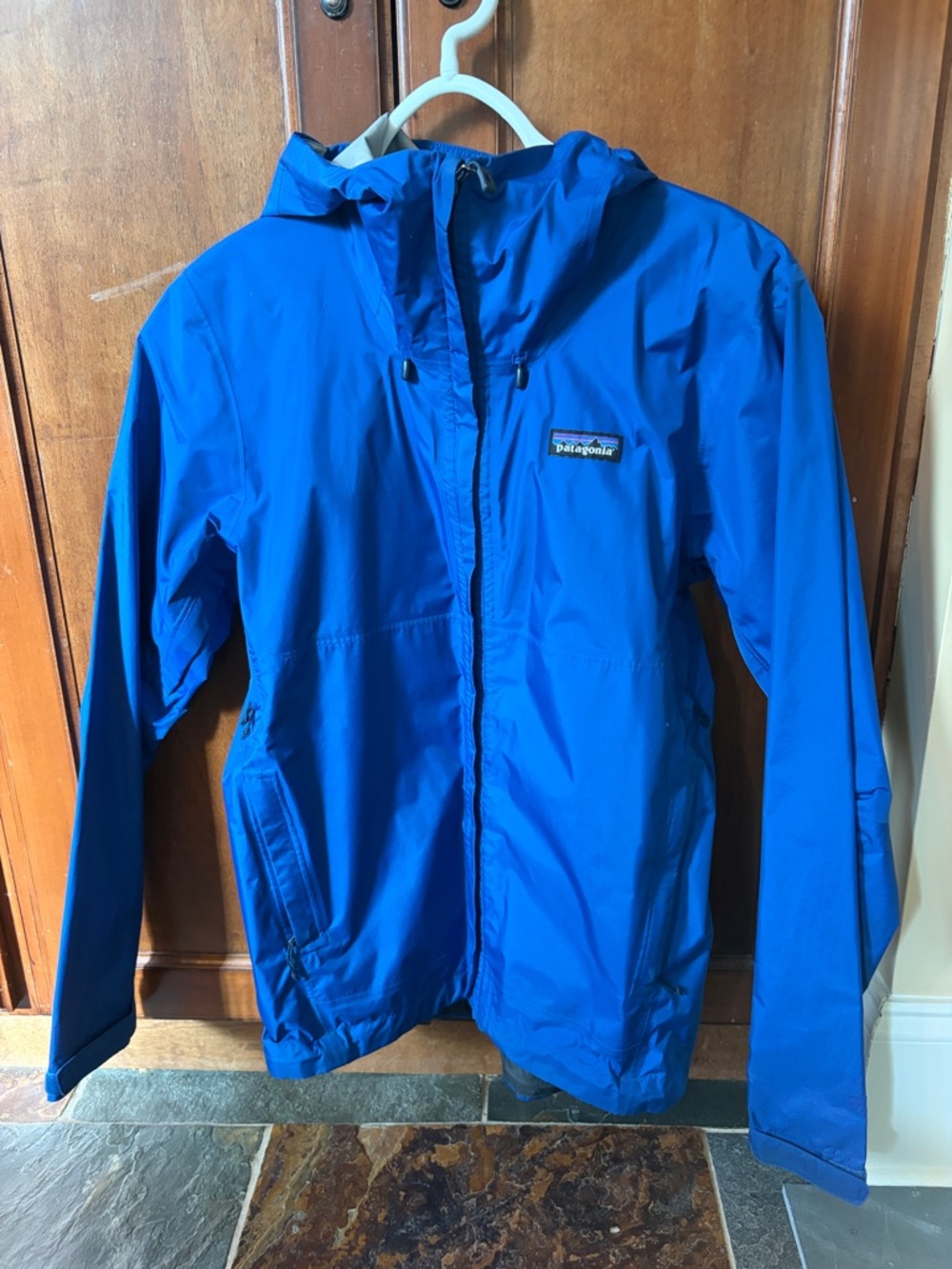 Patagonia Mens XS Royal Blue Hooded Torrentshell Rain Jacket